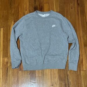 Nike Men's Heather Gray Crewneck Sweater